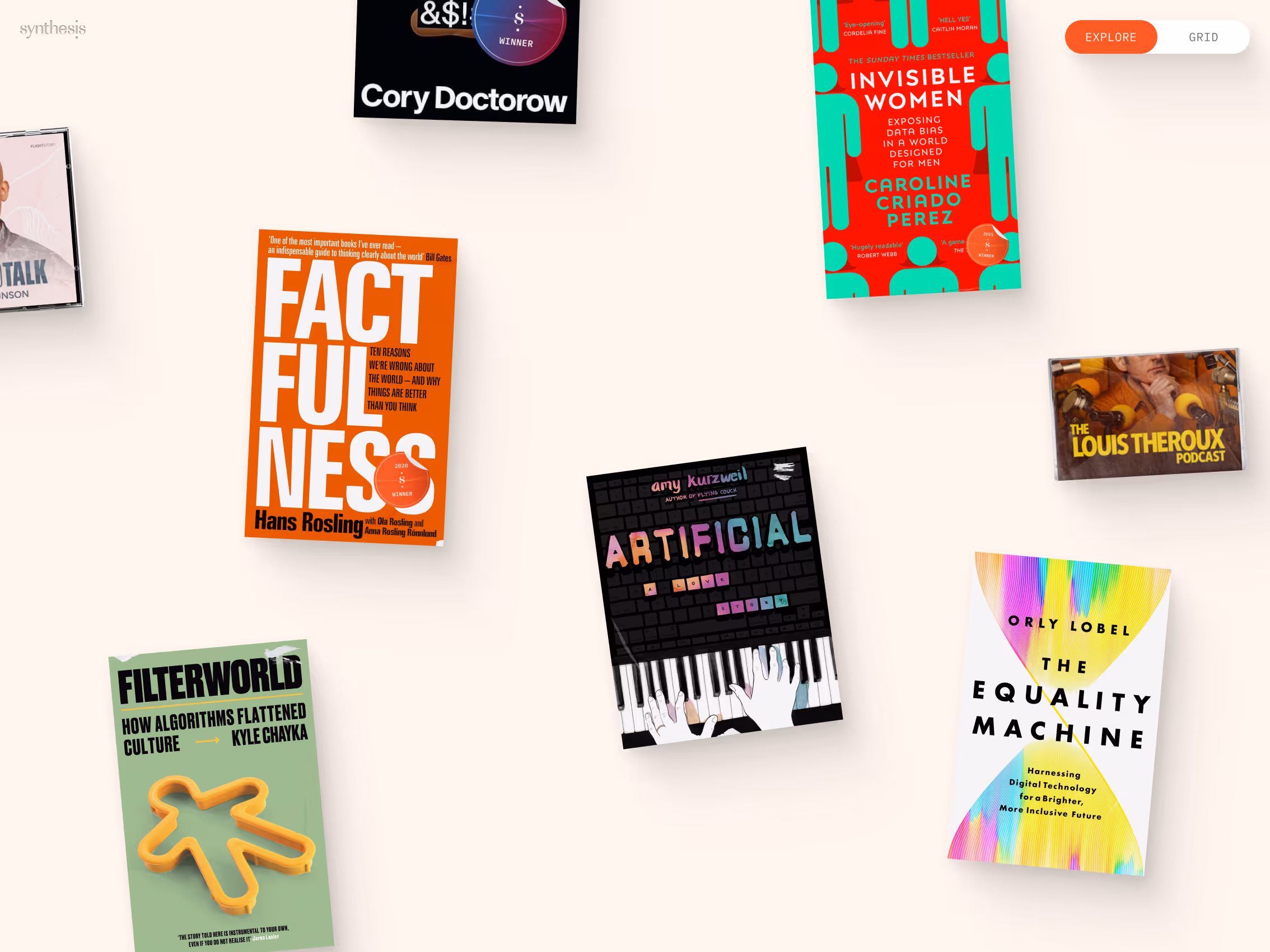 Synthesis Partners' 'Book of the Year' interactive site