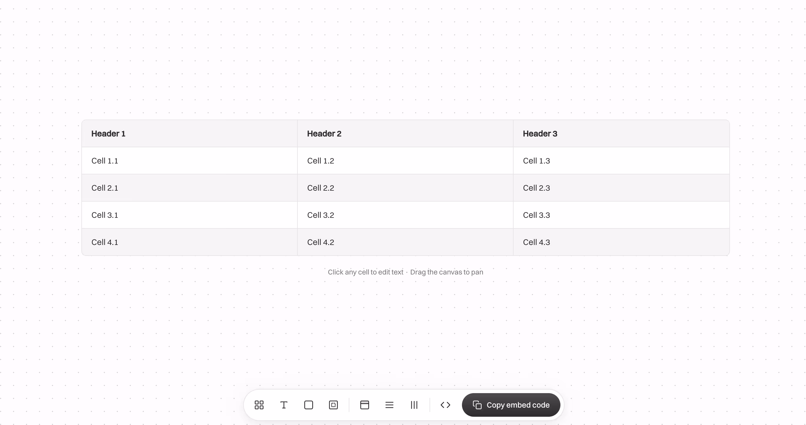 Lightning UX's free HTML table builder for Webflow