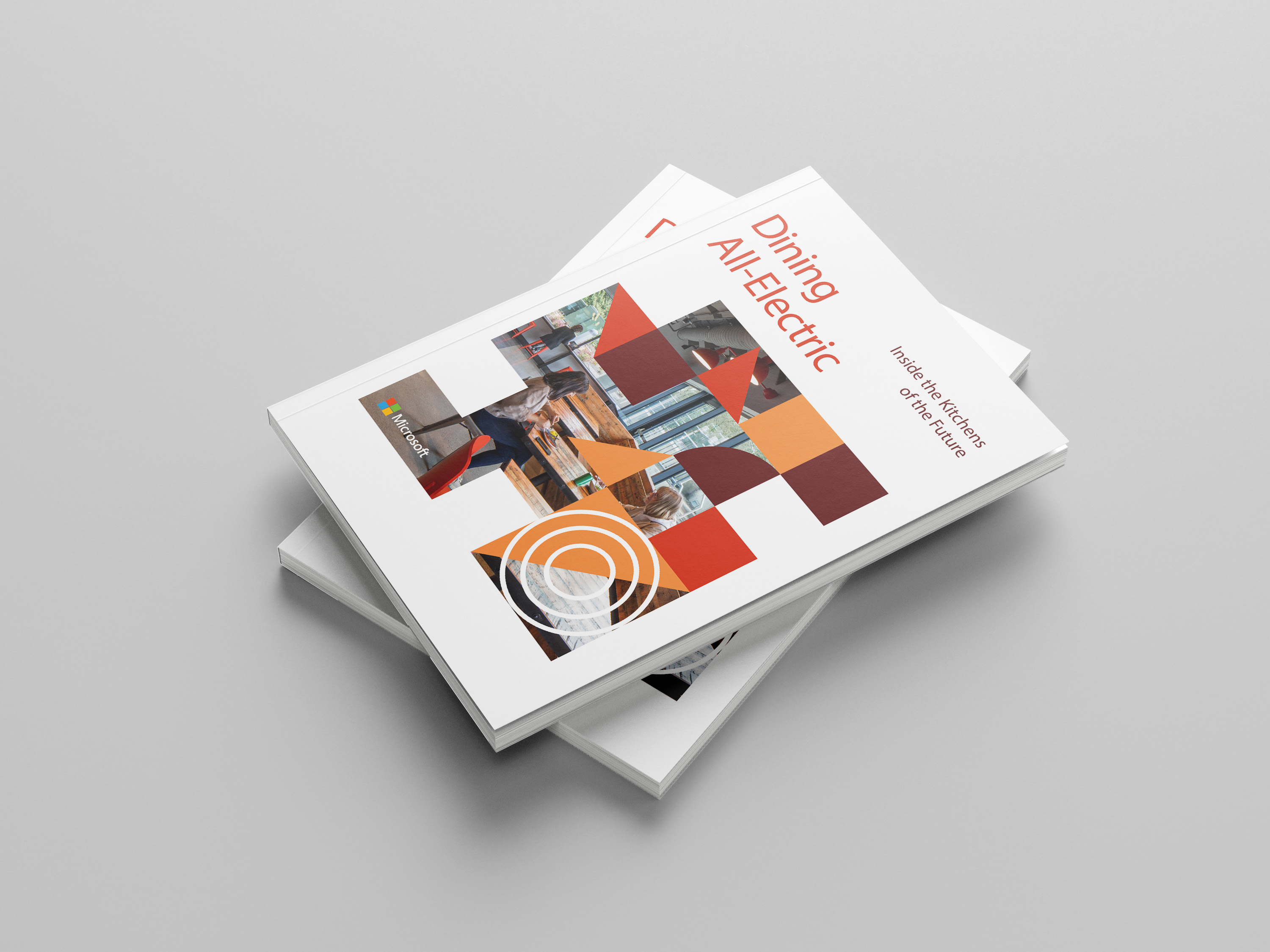 a stack of mock-up magazines