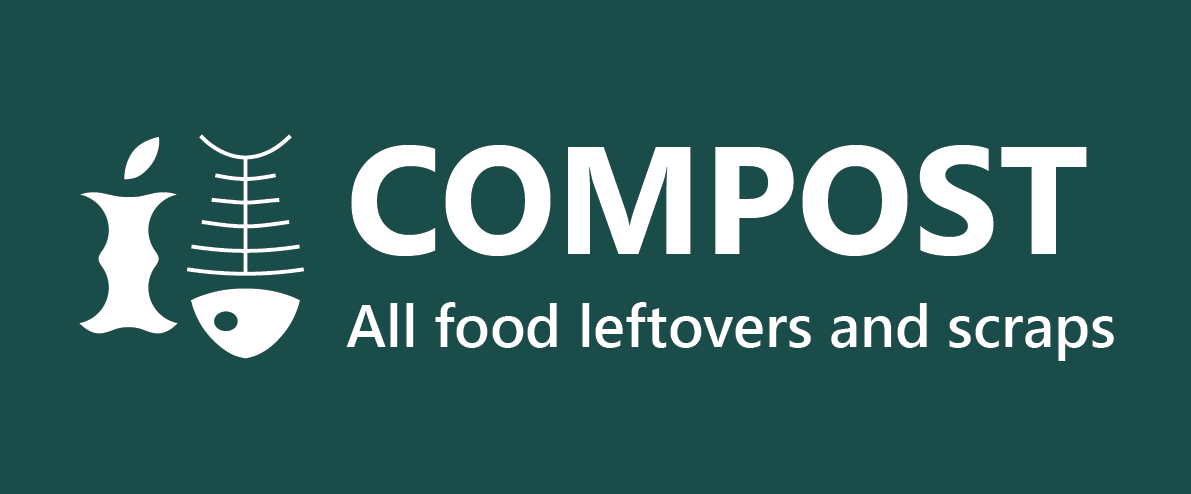 a small-size mockup of compost bin signage