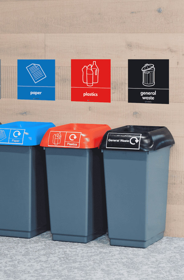 Three waste bins in Ireland