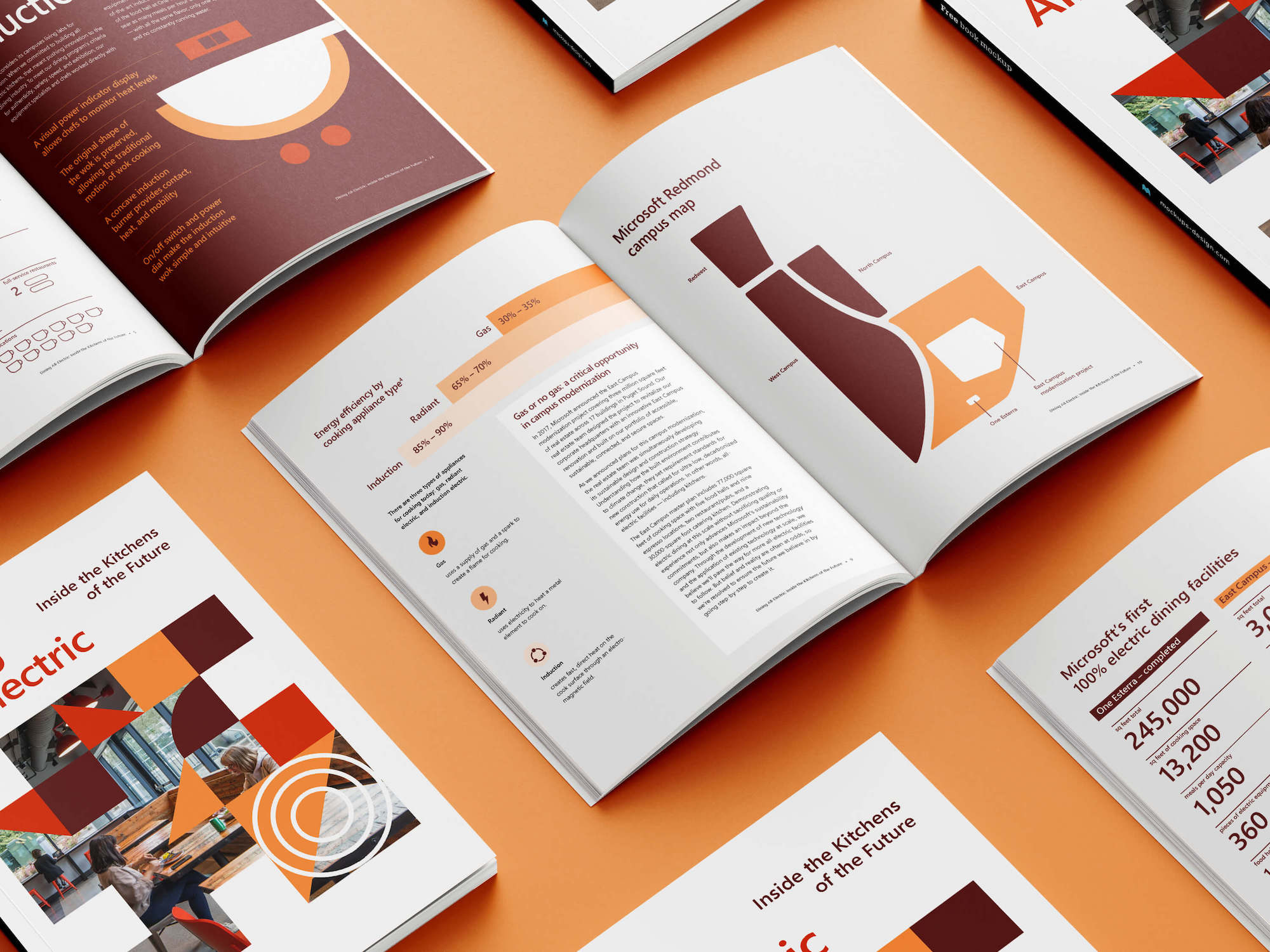 a landscape of open magazine mock-up