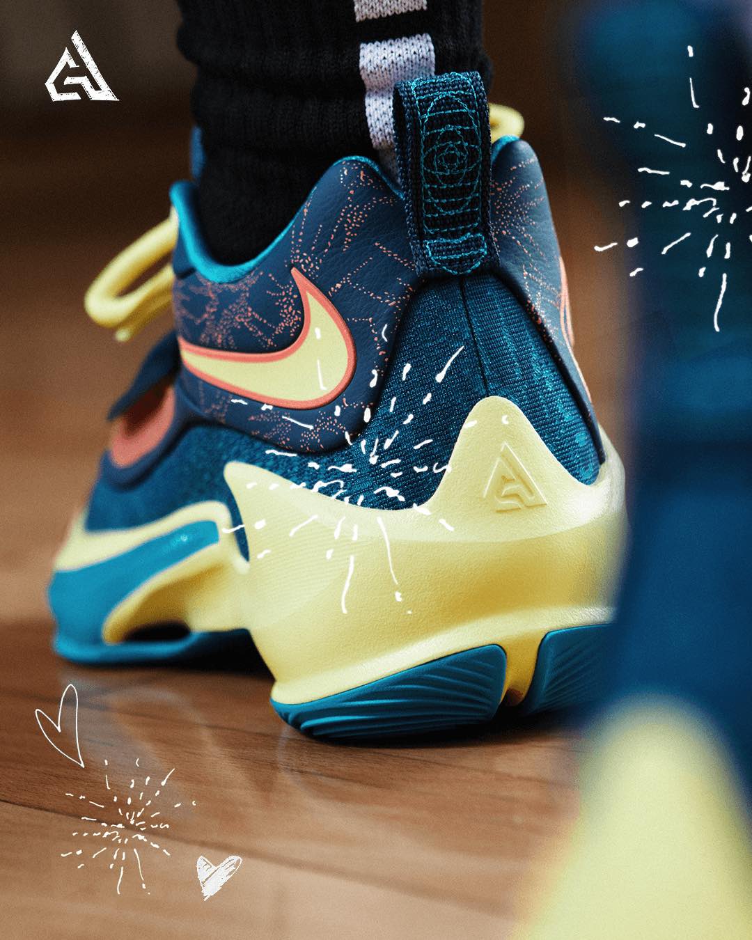 a close-up of a basketball shoe