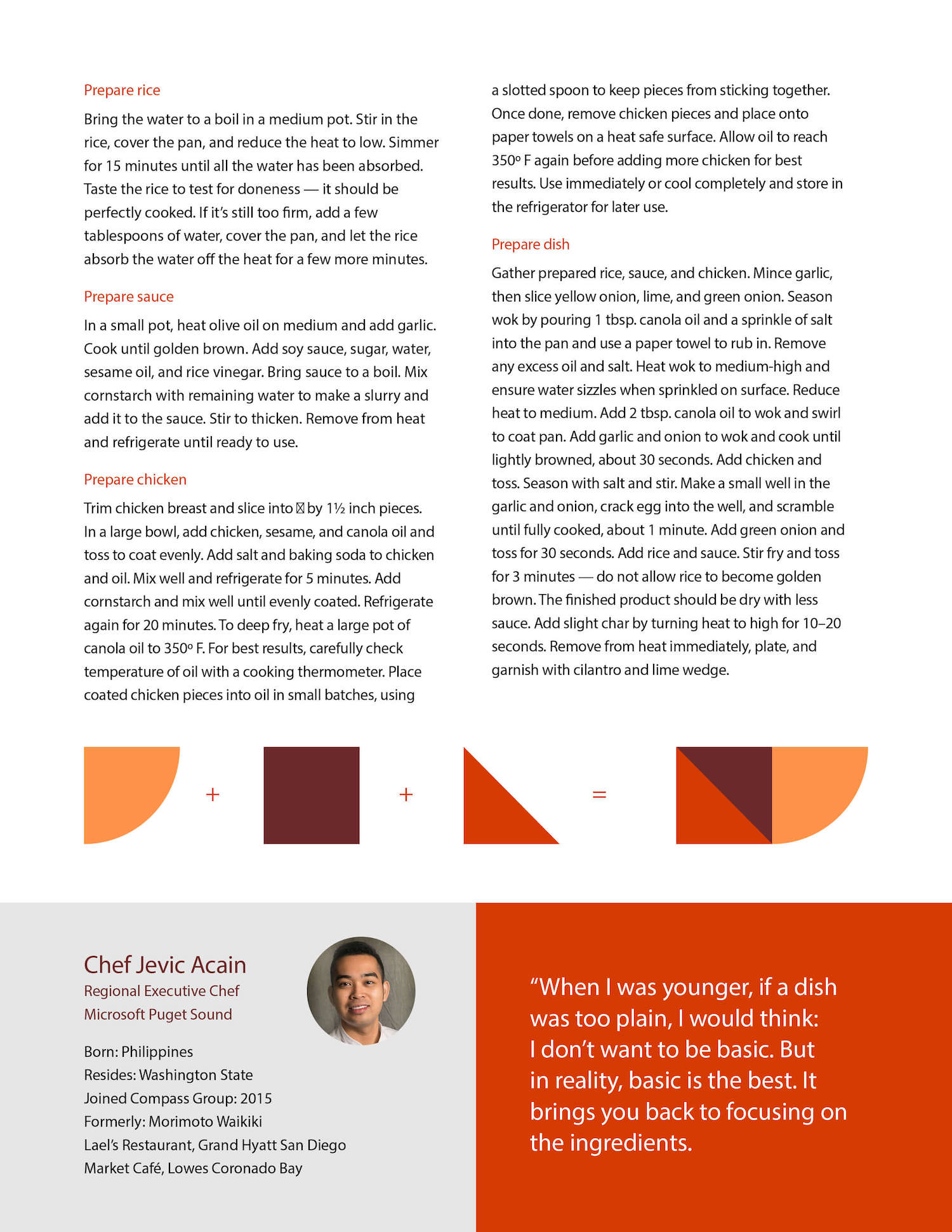 a recipe in the report on Chicken Thai Fried Rice, continued