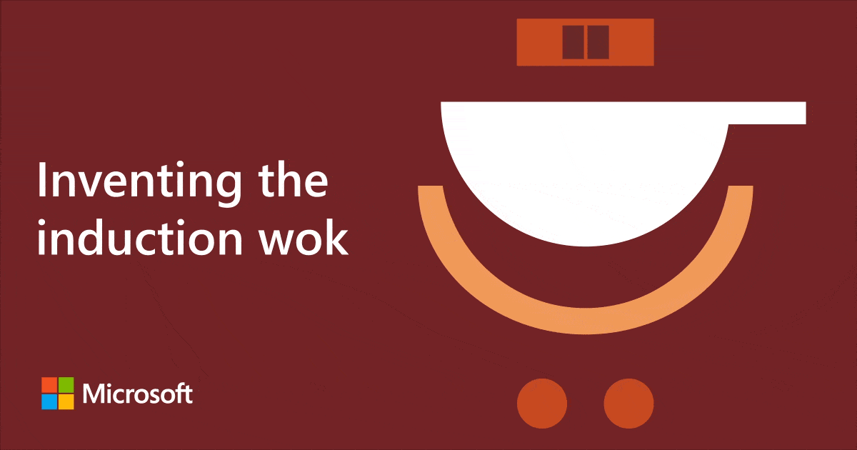an animation of moving geometric-style wok