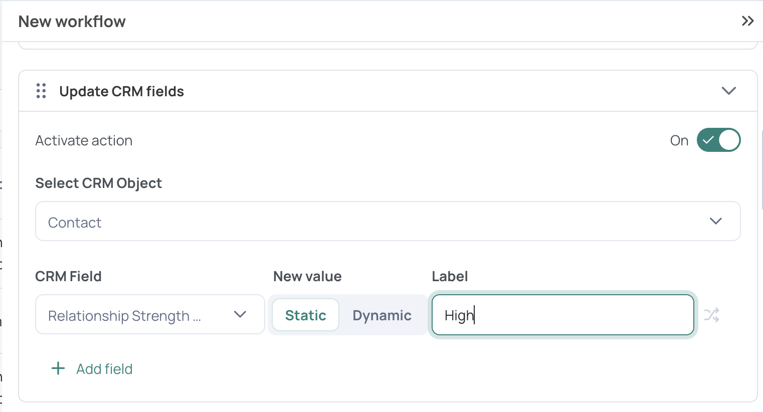 Updating CRM fields in UserGems workflows