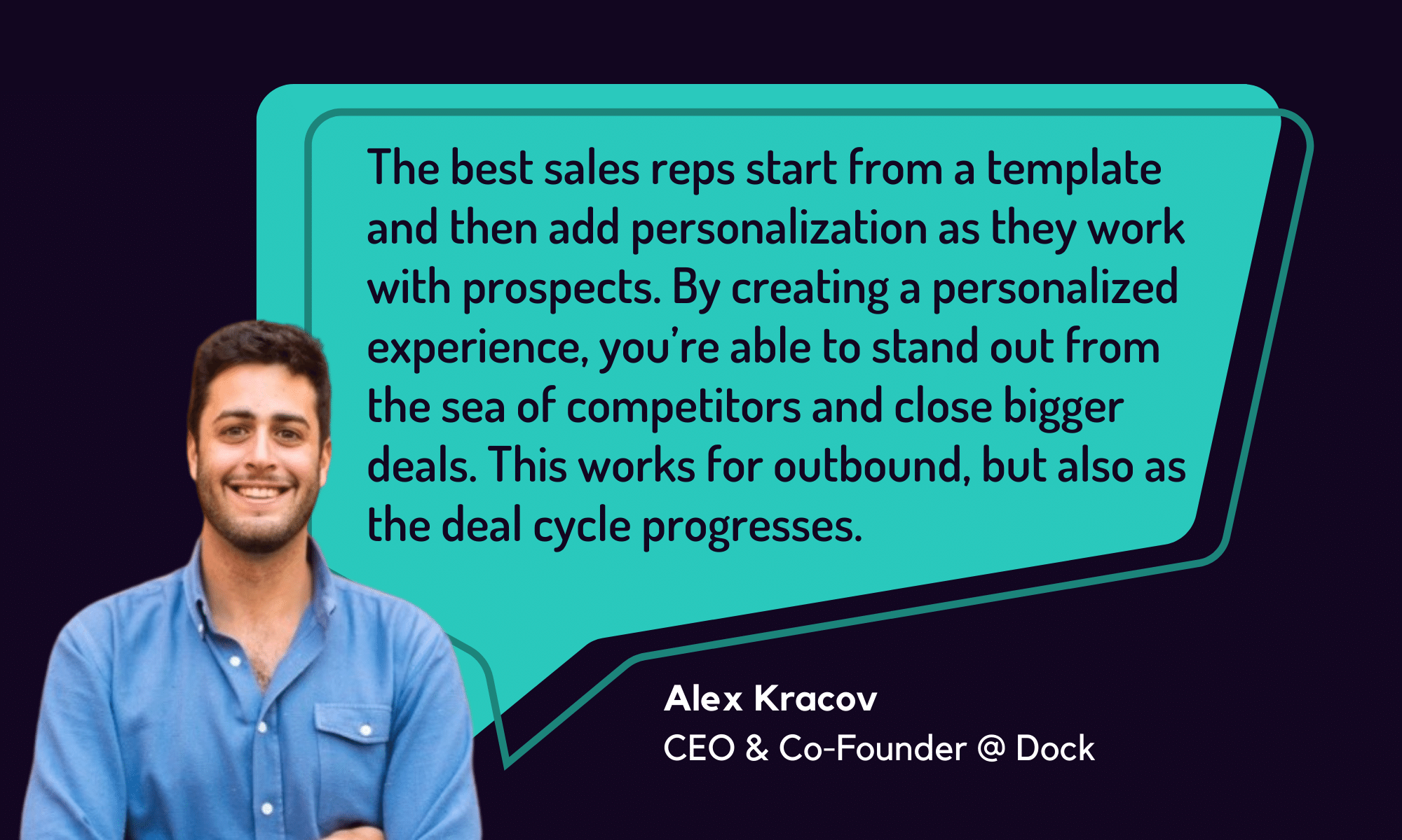 Alex Kracov of Dock on using templates for sales prospecting