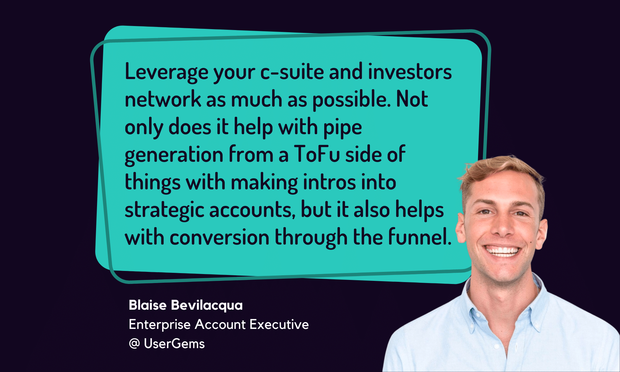 Blaise Bevilacqua of UserGems on sales multithreading