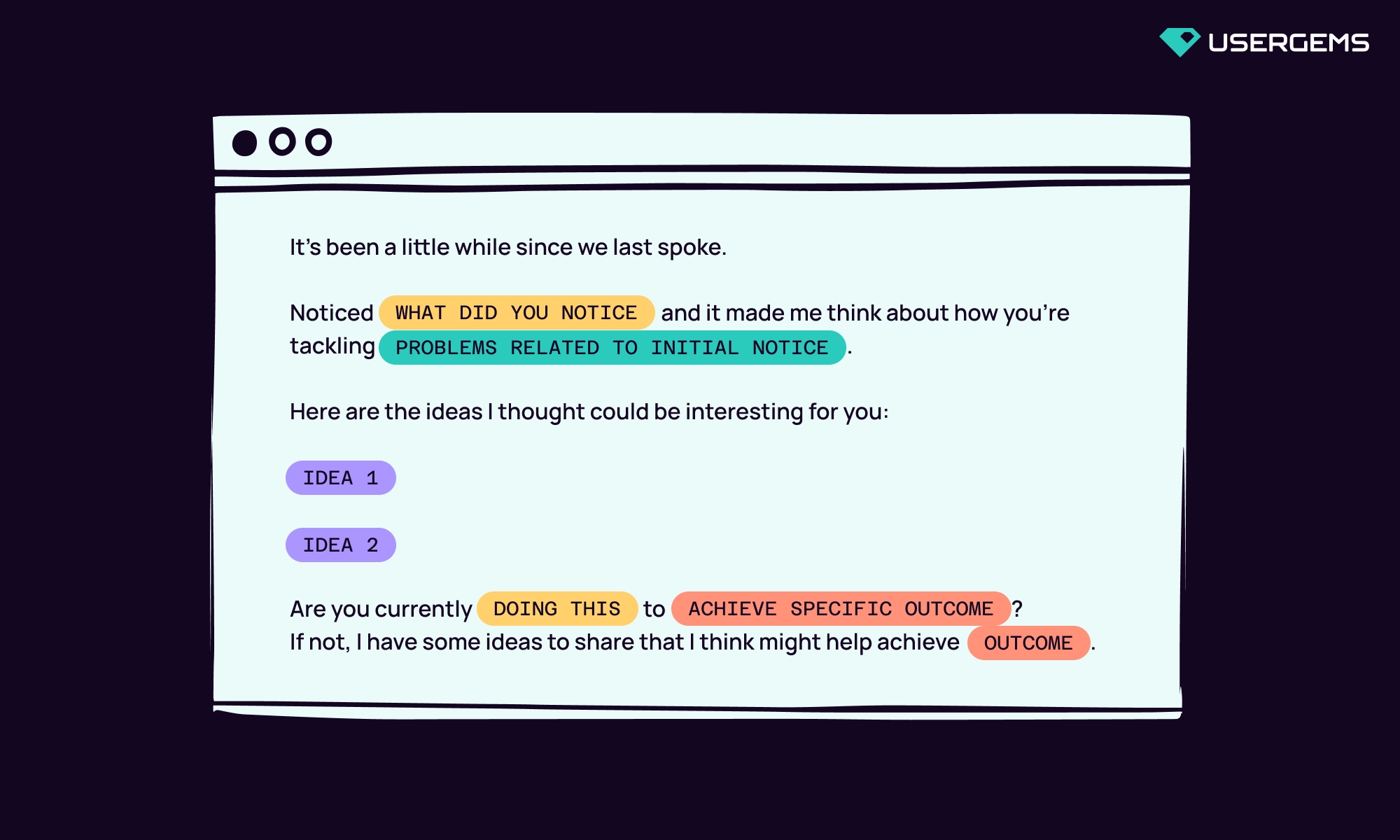 email template proposing solution