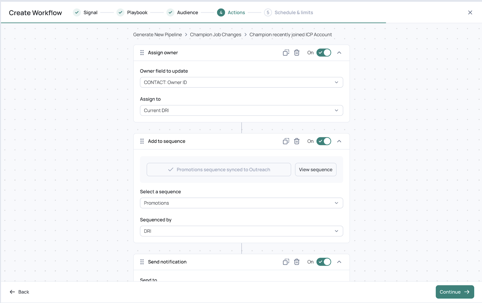 UserGems Workflow Builder
