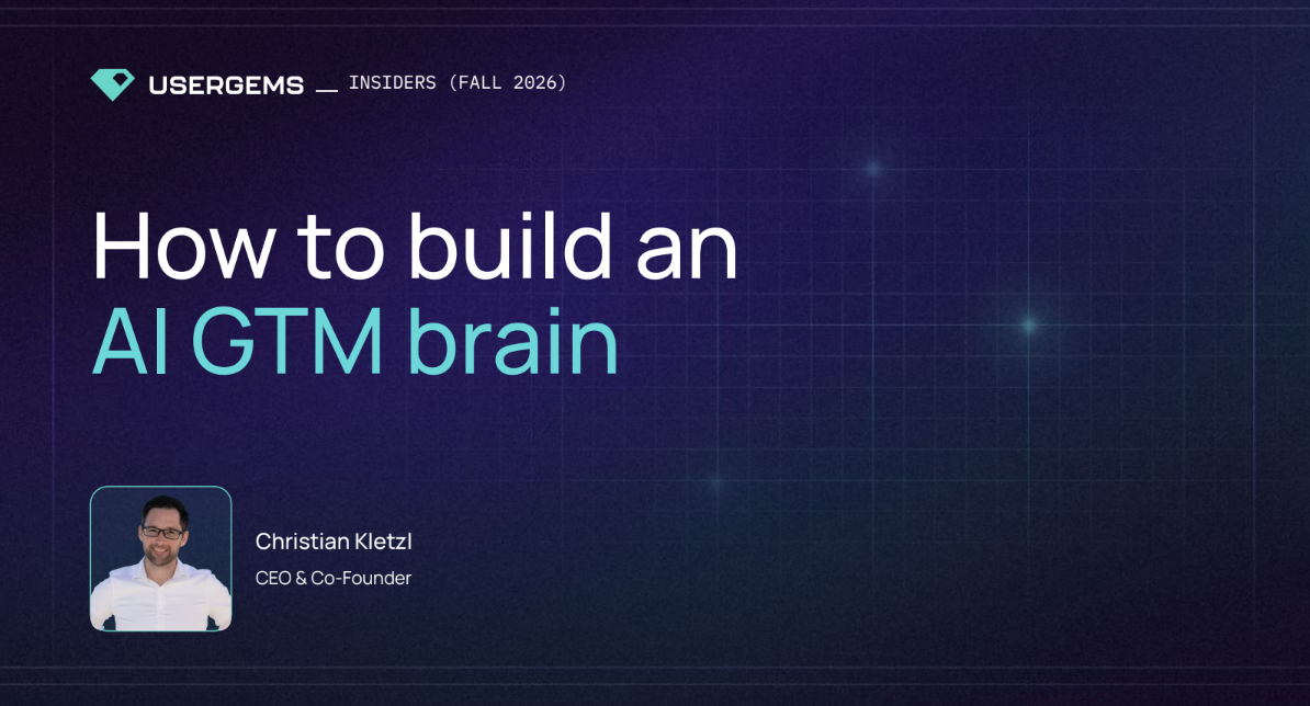 How to build (and actually scale) an AI go-to-market brain: Christian Kletzl 