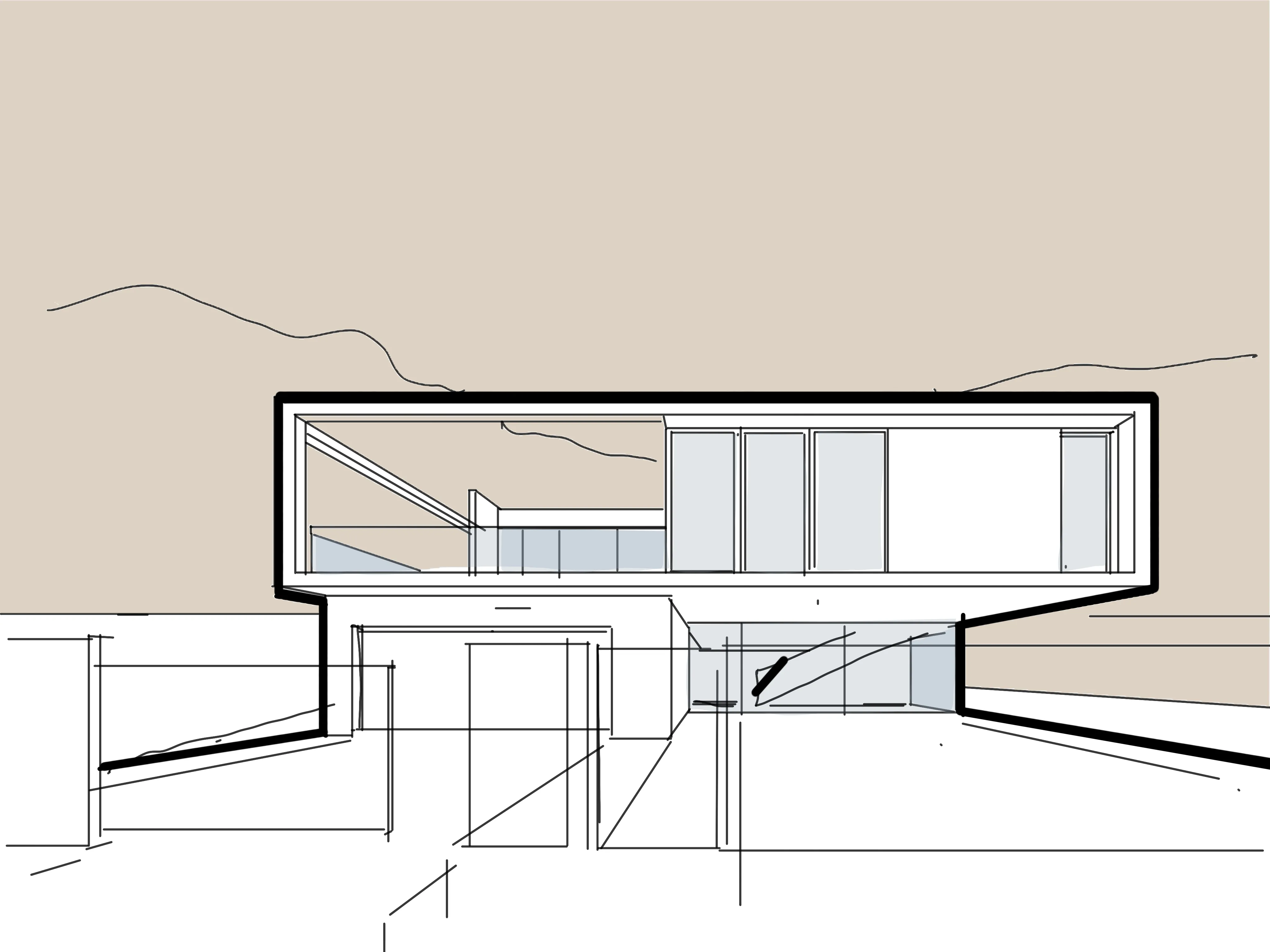 Concept sketch of a house by Tomasz Wuczynski 