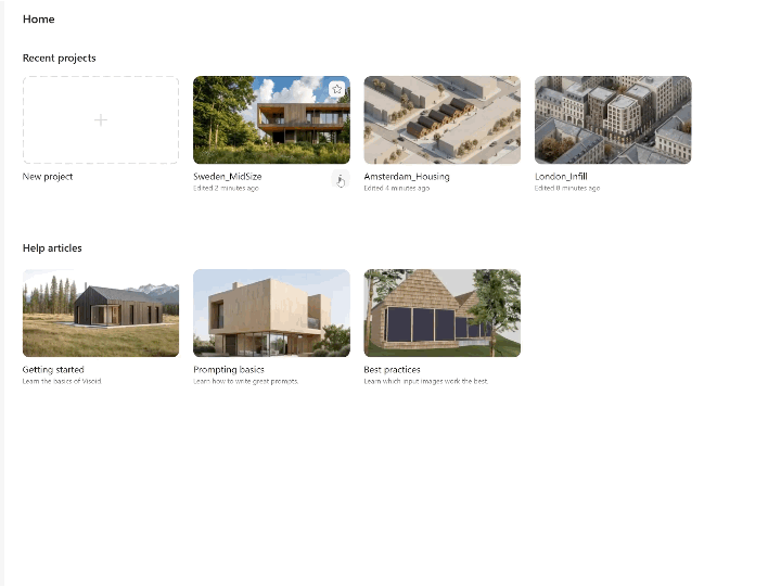 Exterior render shared with the project team