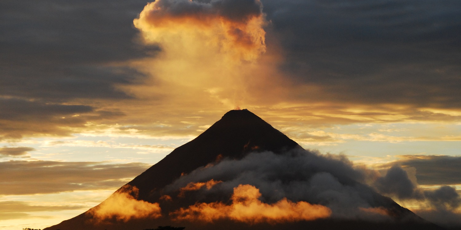 Ein aktiver Vulkan in Costa Rica.