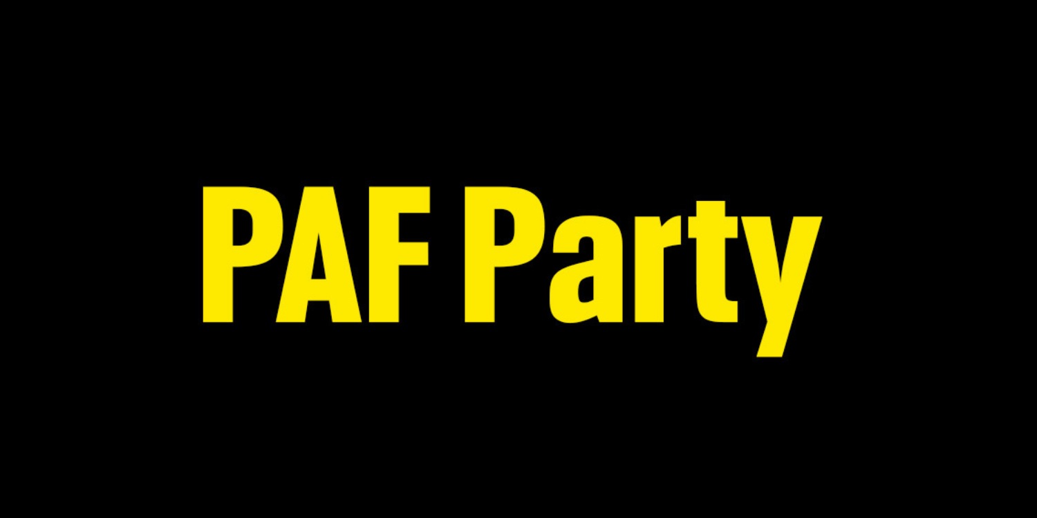 PAF Party Schriftzug