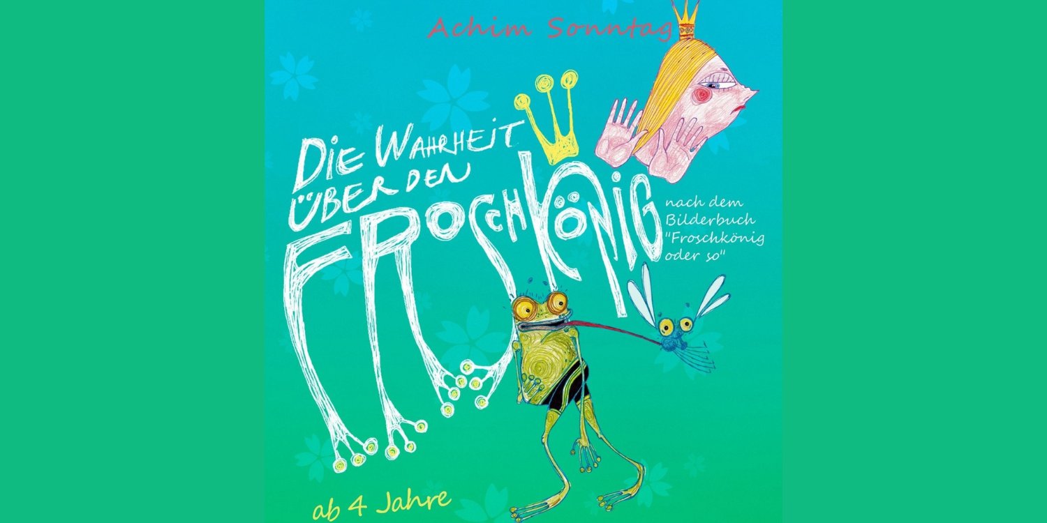 Gemaltes Bild mit einem Frosch und einer Prinzessin drauf.