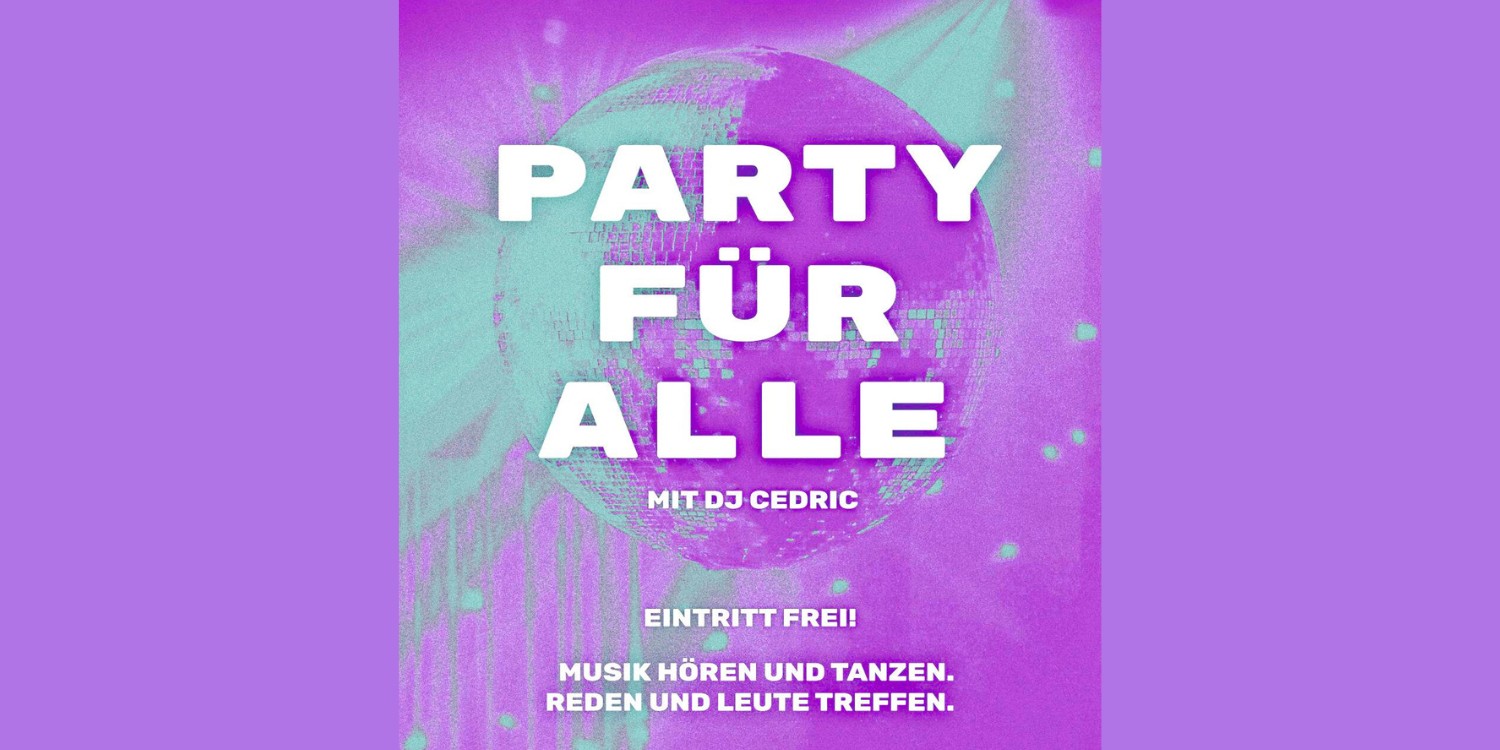 Plakat mit Diskokugel