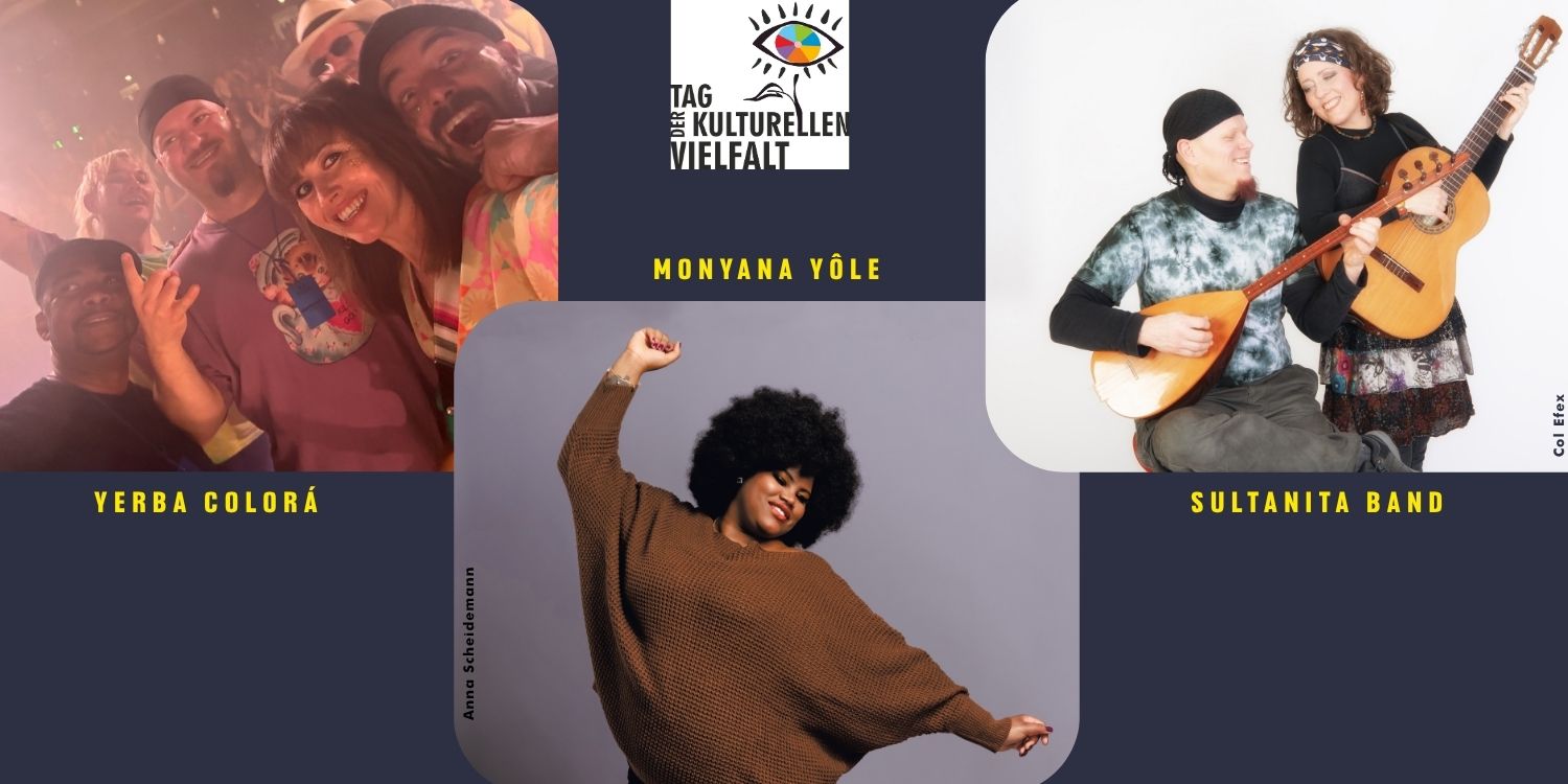 Collage der 3 Künstler*innen: Sultanita Band, Yerba Colorá & Monyana Yôle 