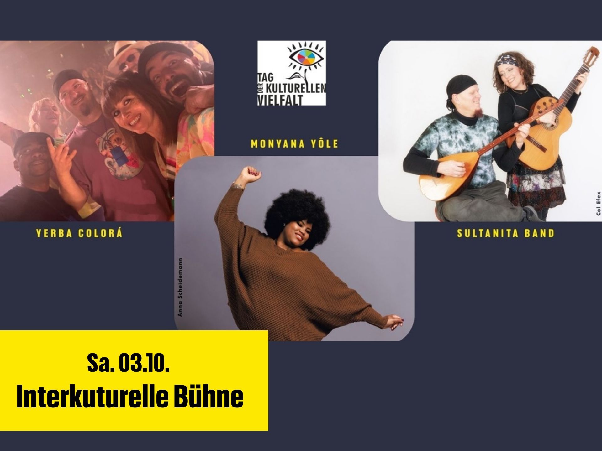 3 Bilder von 3 verschiedenen acts