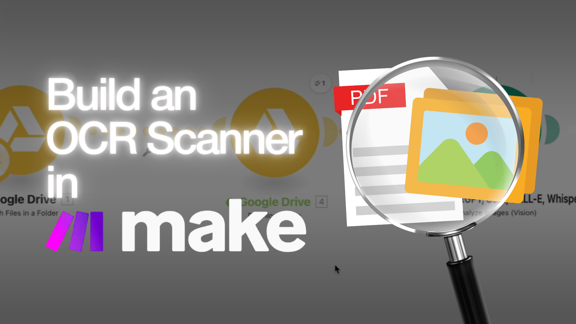 Make.com OCR automation extracting text from an invoice