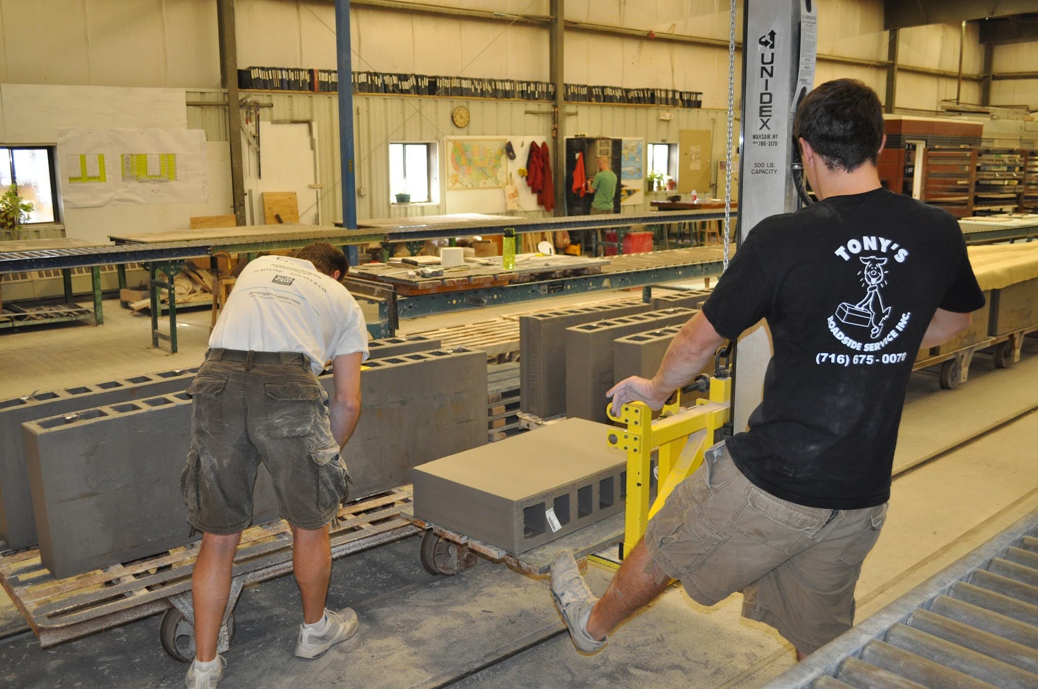 Blocks are then carefully packaged and shipped.