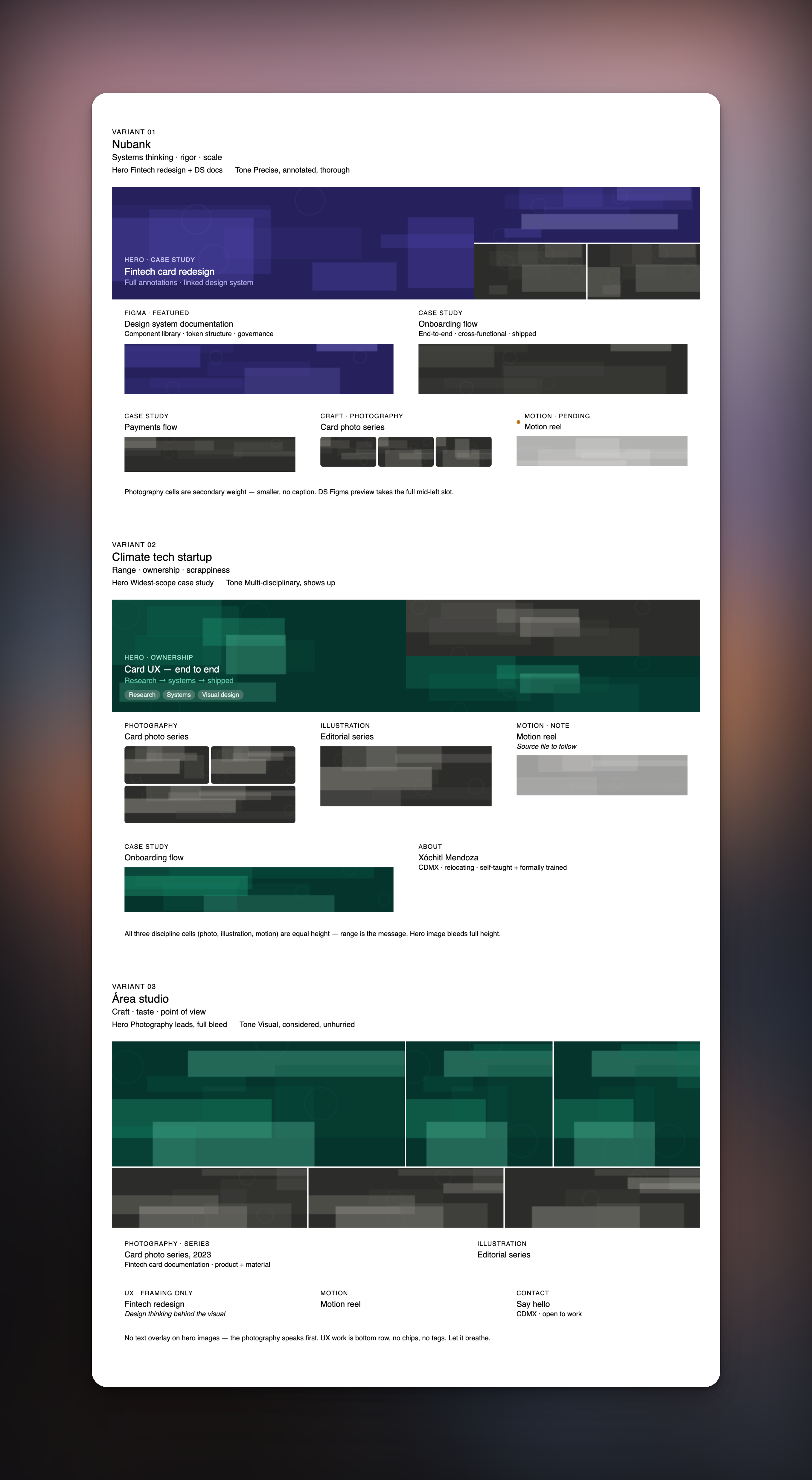 How templates and content would be arranged for Xóchitl's interviews with three different companies.