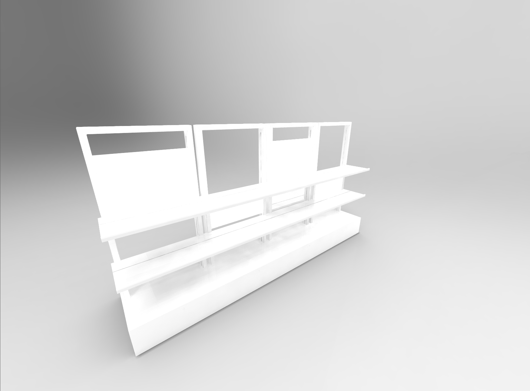 Shelf configurations while many units are connected.