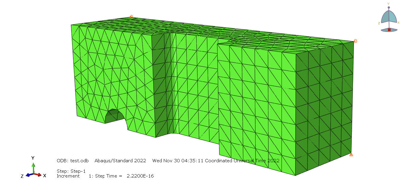 Coarse mesh (no loading applied).