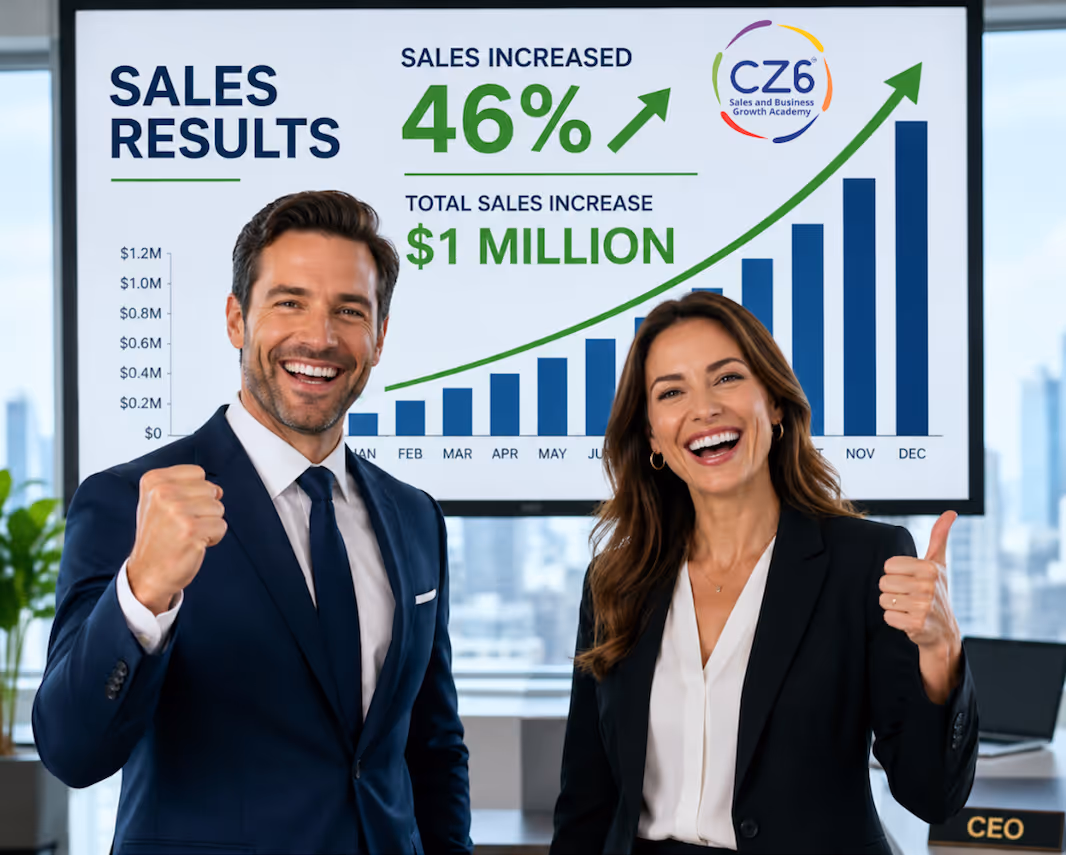 A chart in a office depicted an increase in sales