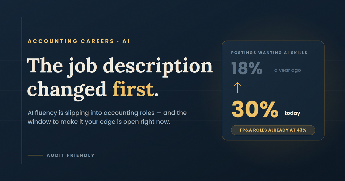 AI Skills Are Creeping Into Accounting Job Descriptions. Here's What's Actually Being Asked.