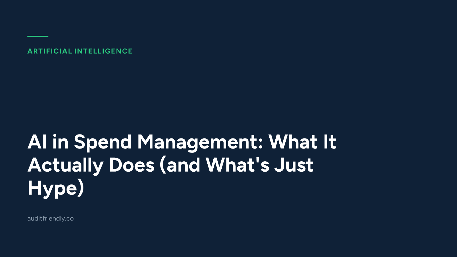 AI in Spend Management: What It Actually Does (and What's Just Hype)