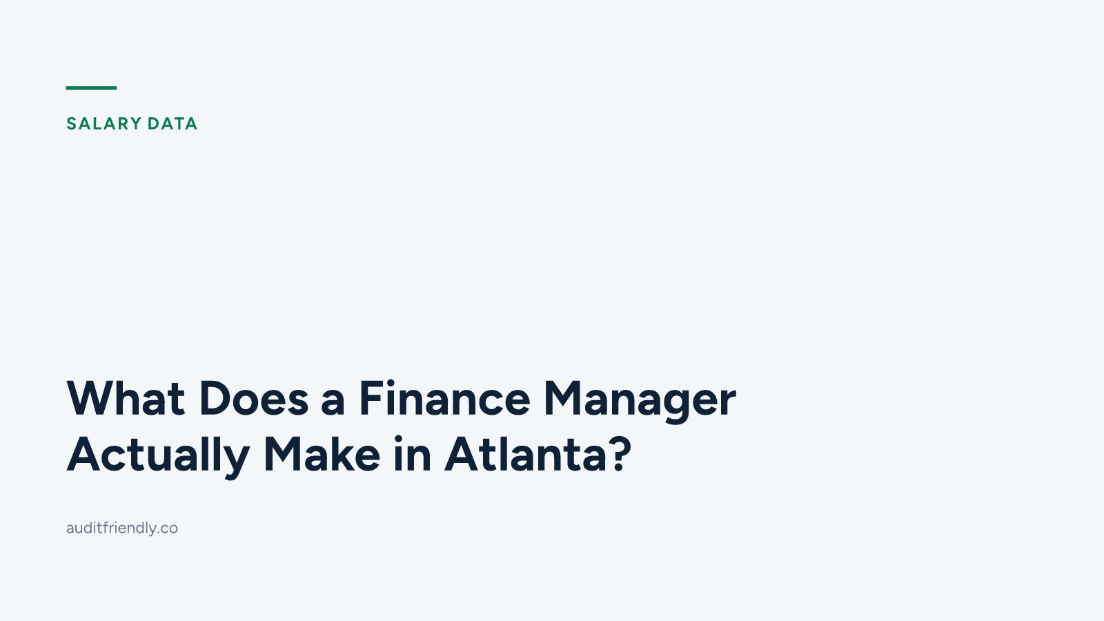 What Does a Finance Manager Actually Make in Atlanta?