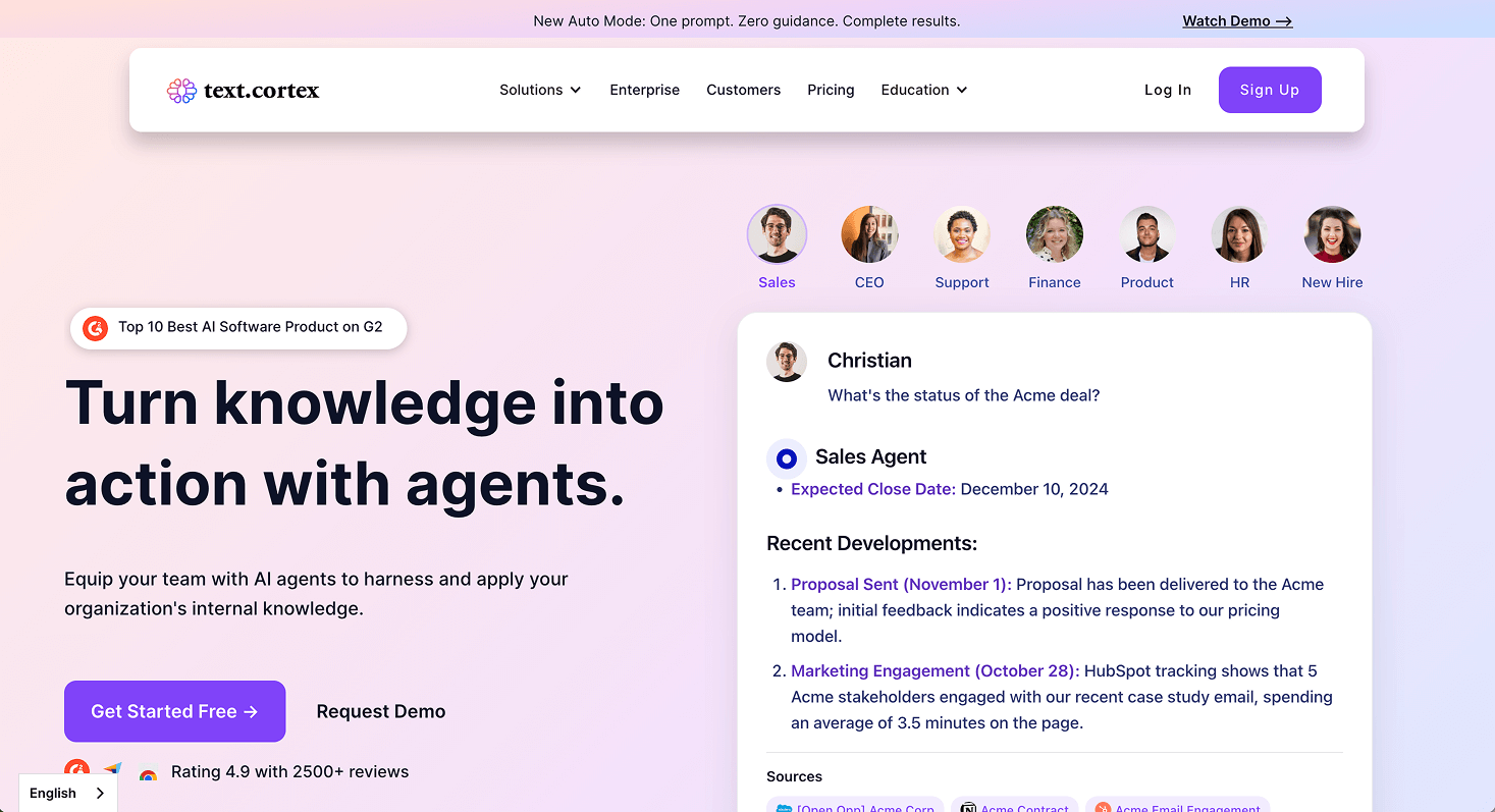 textcortex home page