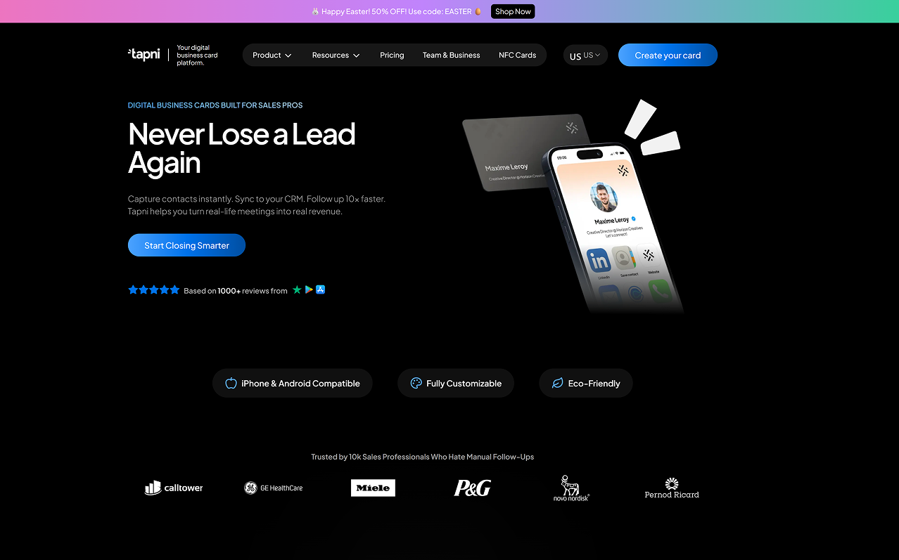 tapni home page