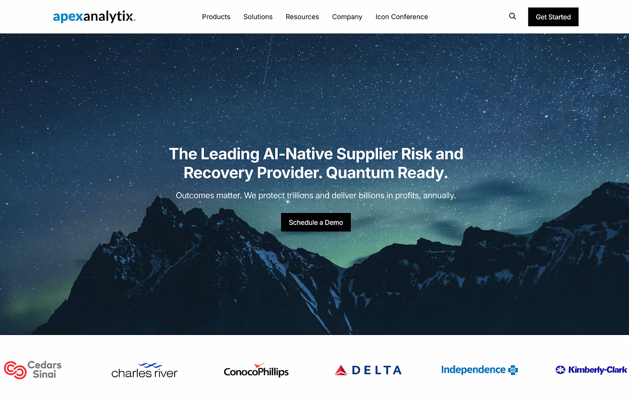 apexanalytix home page