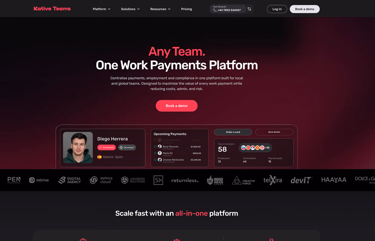 nativeteams home page