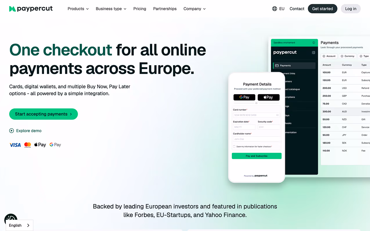 paypercut home page