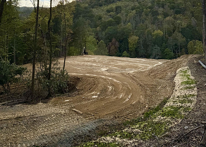 Carolina Dozer mountain site work and driveway project in Boone North Carolina