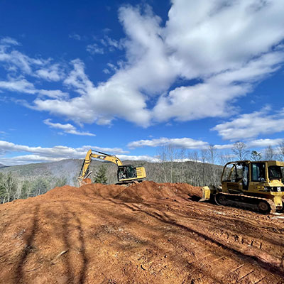 Excavation and site development in Western North Carolina