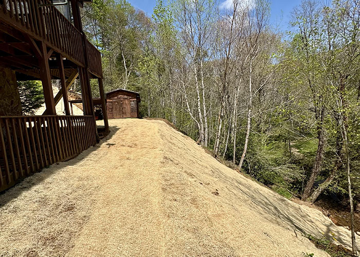 Carolina Dozer landslide stabilization project in Deep Gap North Carolina