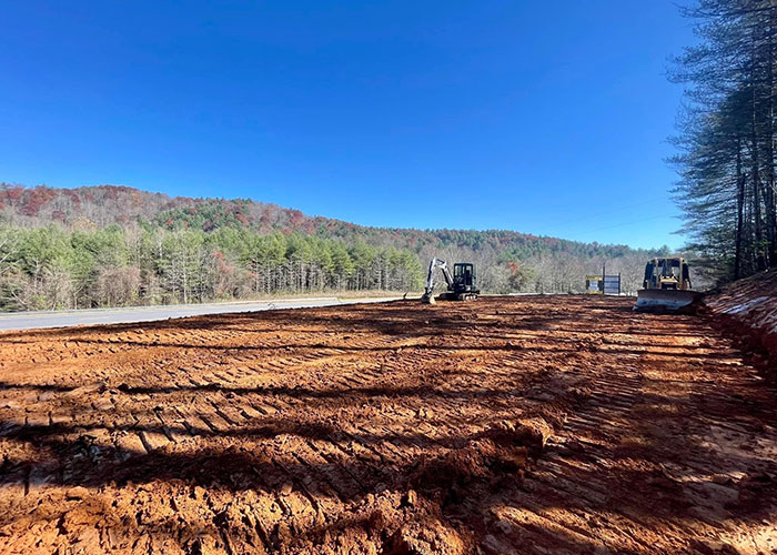 Commercial grading and excavation in Purlear NC