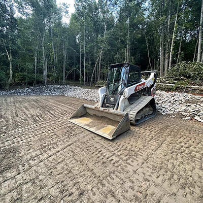 ABC gravel and stone used for mountain driveway construction
