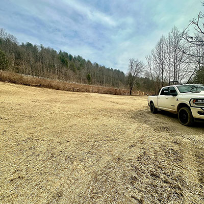 Finish grading and lawn preparation in Western North Carolina