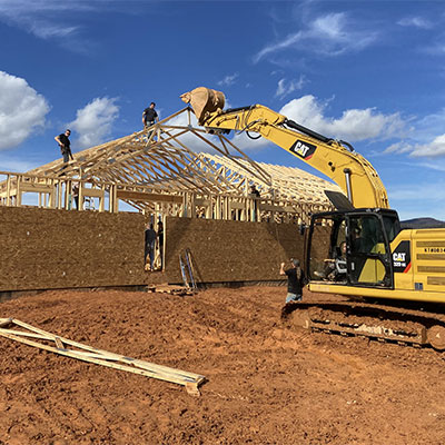 Heavy equipment and crane site preparation in Western North Carolina