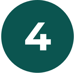 White number 4 centered in a dark teal circle.