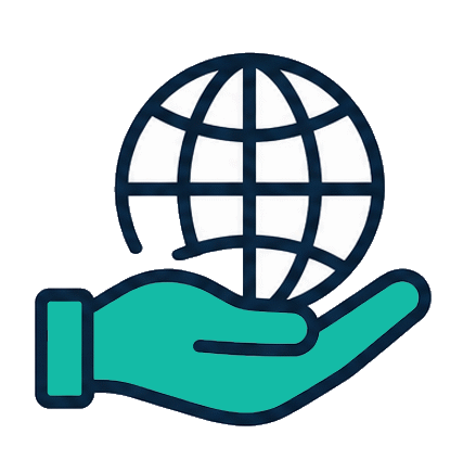 Illustration of two hands shaking, symbolizing partnership or agreement.