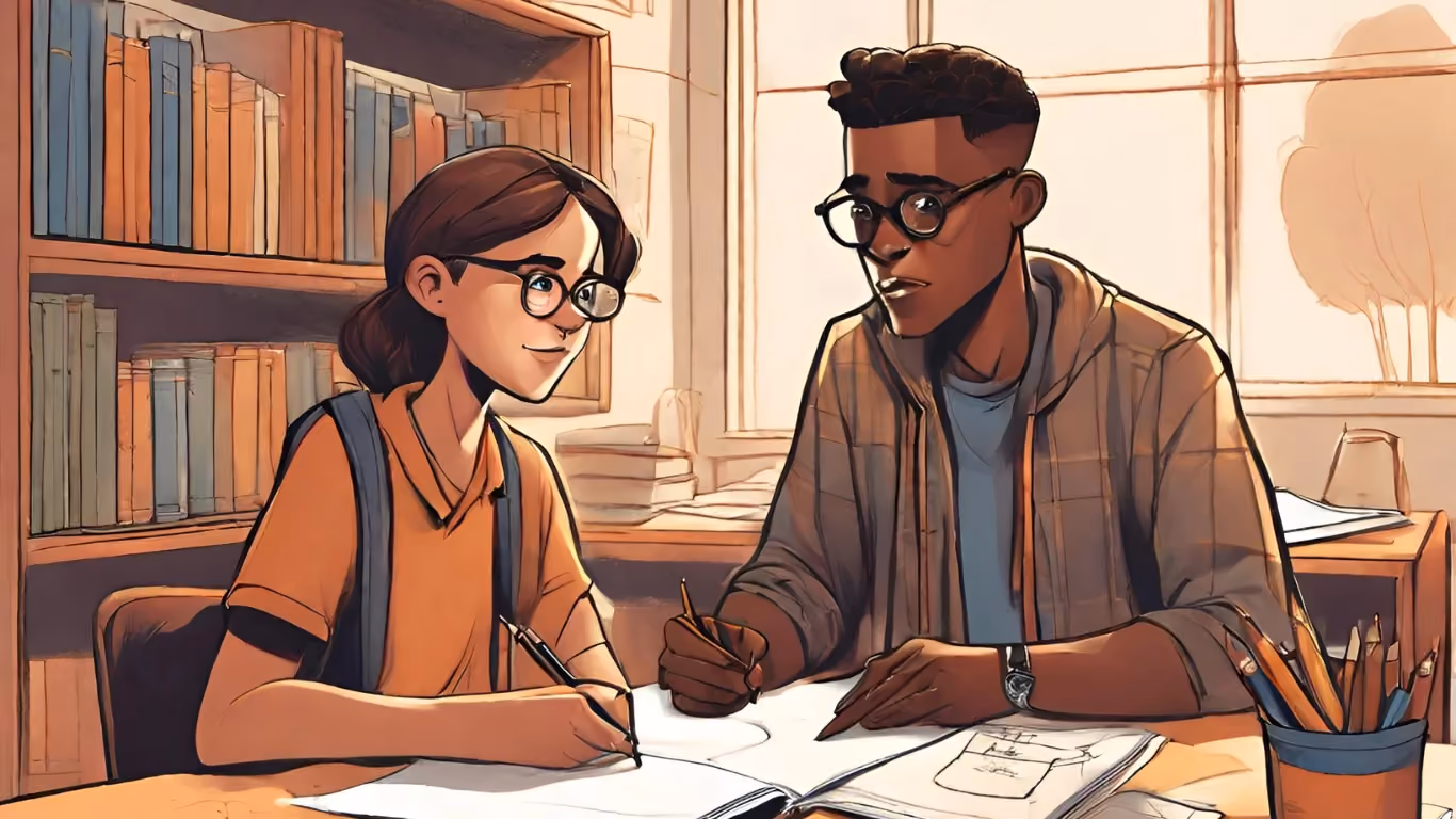 Private tutoring with student and tutor