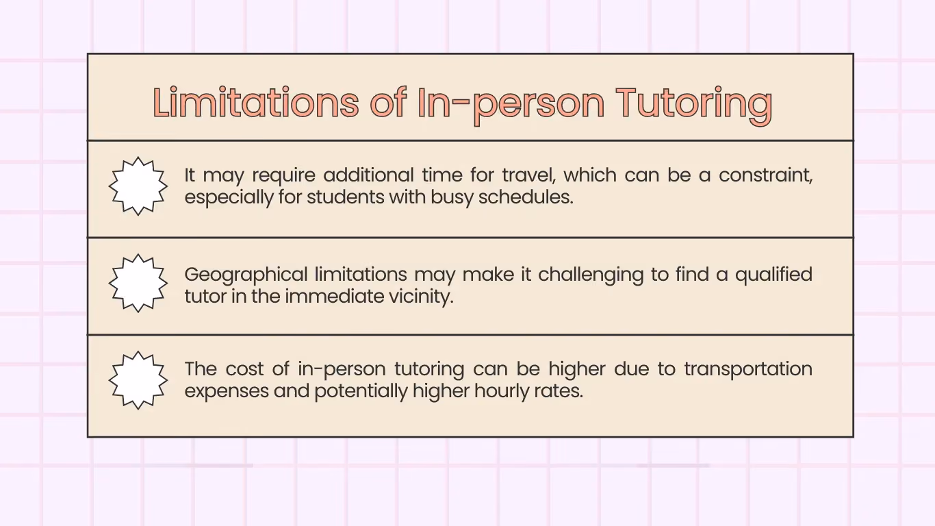limitation of in-person tutoring