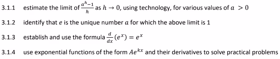 Exponential functions