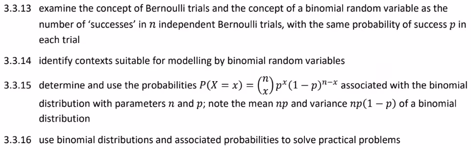 Binomial distributions